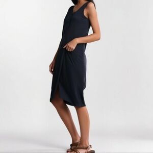 Jolie Made in USA Women's V-neck Black Sleeveless Maxi Dress